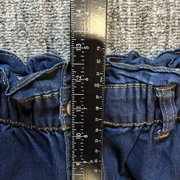 No Boundaries Womens Barrel Jeans Juniors Sz Sm 3/5 Paper Bag Waist Dark Wash - Picture 6 of 7